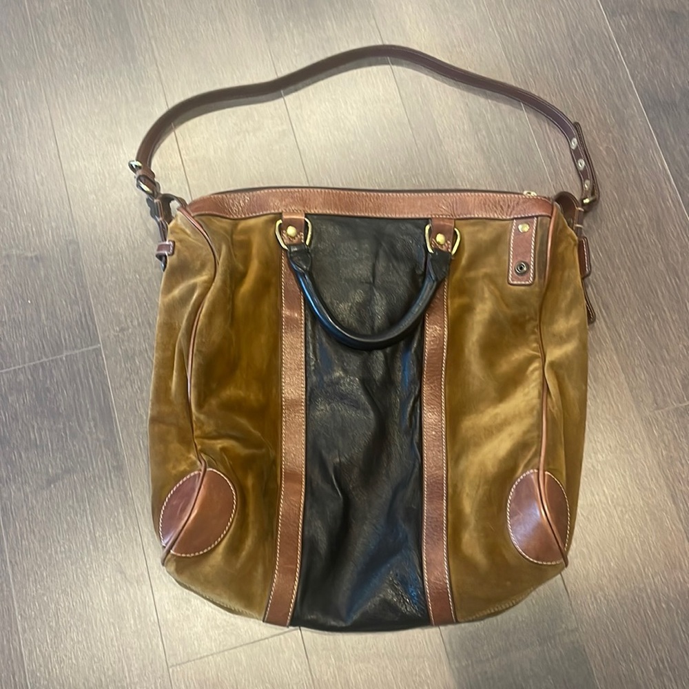 Mayle leather and suede bag